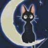 Jiji Cat On Moon diamond painting