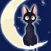 Jiji Cat On Moon diamond painting