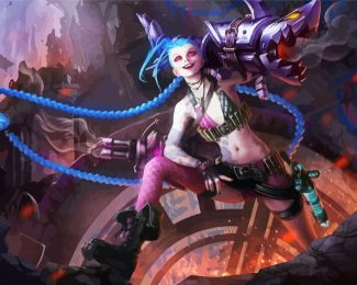 Jinx League Of Legends diamond painting