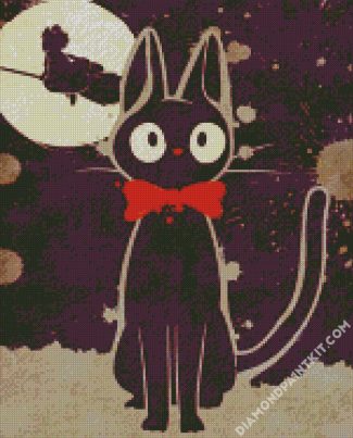 Kikis Delivery Service Jiji Cat diamond painting