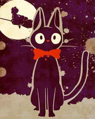 Kikis Delivery Service Jiji Cat diamond painting