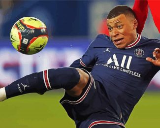 Kylian Mbappé Footballer diamond painting