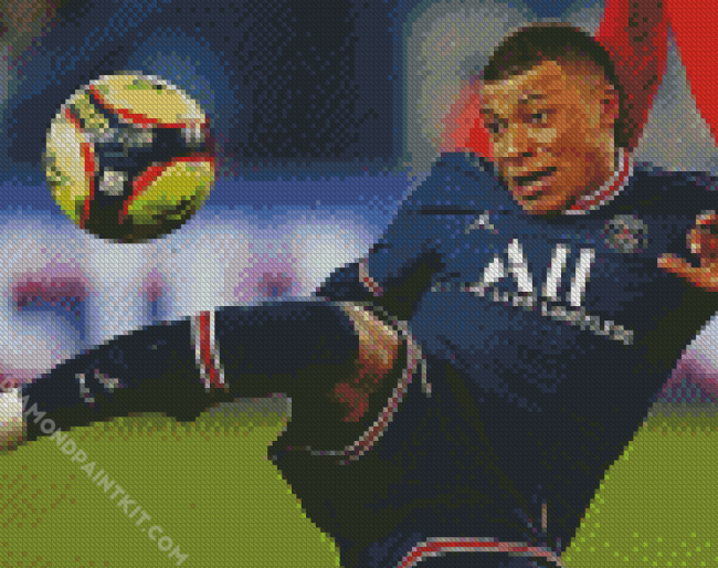 Kylian Mbappé Footballer diamond painting