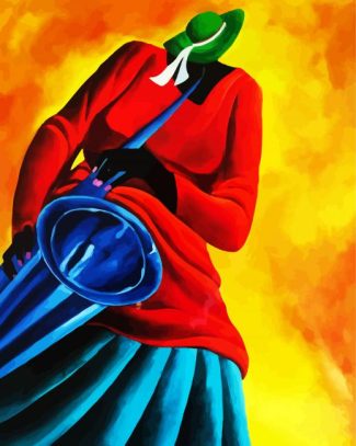 Lady Sax Player diamond painting