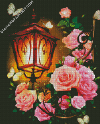 Light Lantern And Roses diamond painting