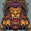 Lion With Dreadlocks diamond painting