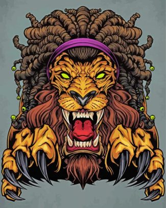 Lion With Dreadlocks diamond painting