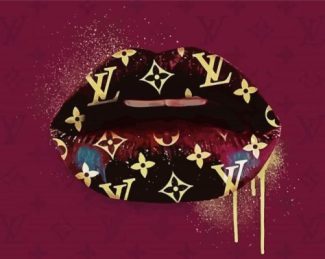 Louis Vuitton Lips diamond painting