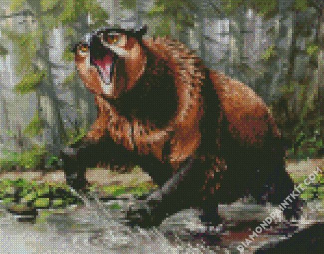 Mad Owlbear diamond painting