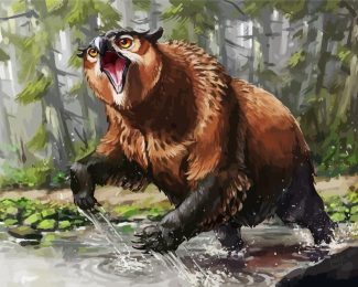 Mad Owlbear diamond painting