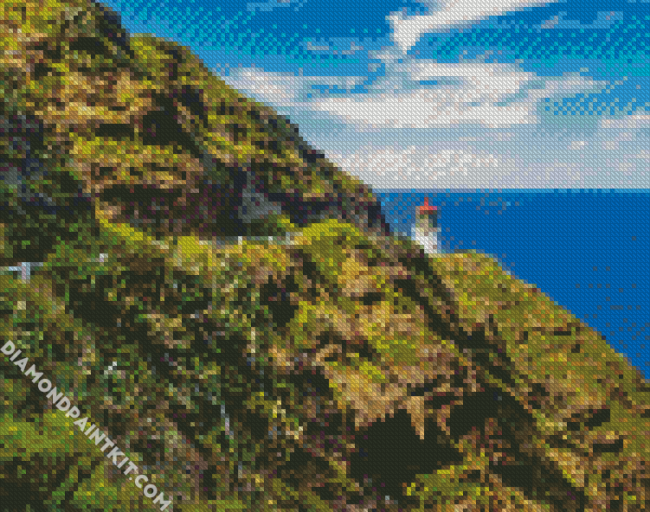 Makapu‘u Point Lighthouse Trail Oahu diamond painting