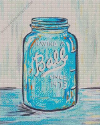 Mason Jar diamond painting