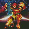 Metroid Galaxy diamond painting