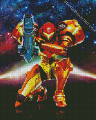 Metroid Galaxy diamond painting