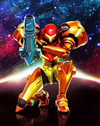 Metroid Galaxy diamond painting