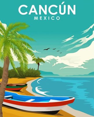 Mexico Cancun Poster diamond painting