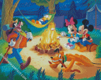 Mickey Mouse Characters Camp diamond painting