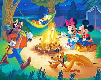 Mickey Mouse Characters Camp diamond painting