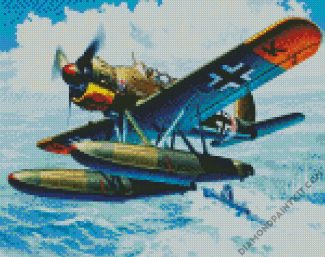 Military Seaplane diamond painting