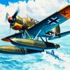 Military Seaplane diamond painting