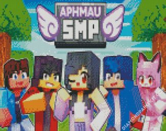 Minecraft Aphmau diamond painting