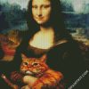 Mona Lisa With Cat Diamond painting