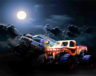 Monster Trucks diamond painting