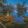 Family Campfire diamond painting