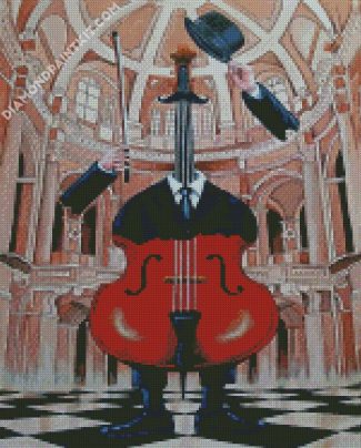 Mr Upright Bass diamond painting