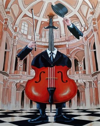 Mr Upright Bass diamond painting