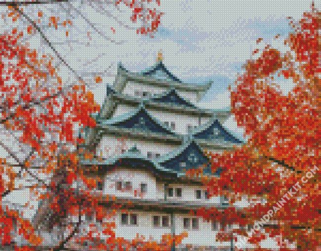 Nagoya Castle In Fall diamond painting