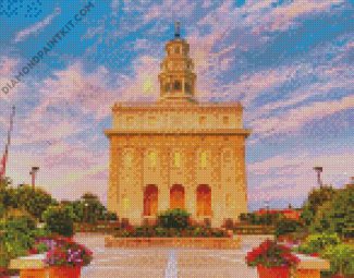 Nauvoo Illinois Temple Building diamond painting