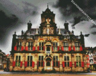 Netherlands Stadhuis Delft diamond painting