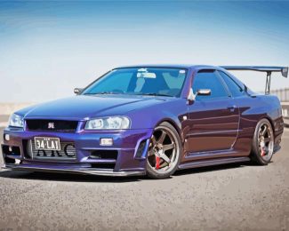 Nissan R34 diamond painting