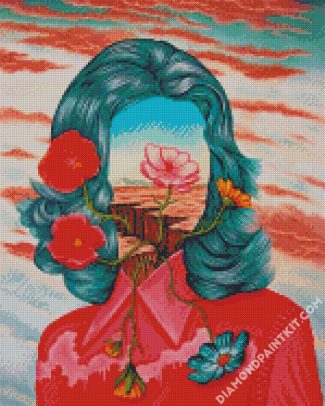 No Face Lady diamond painting