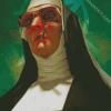 Nun Smoking diamond painting