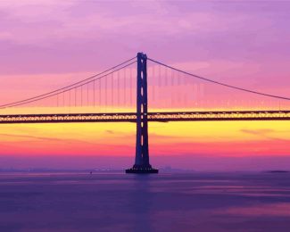 Oakland Bay Bridge At Sunset diamond painting