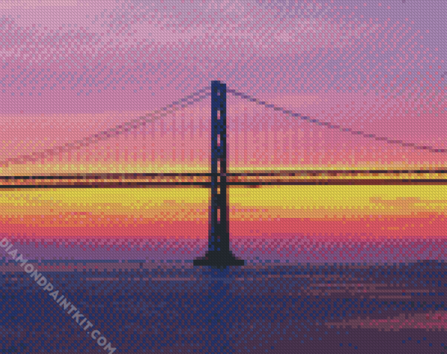 Oakland Bay Bridge At Sunset diamond painting