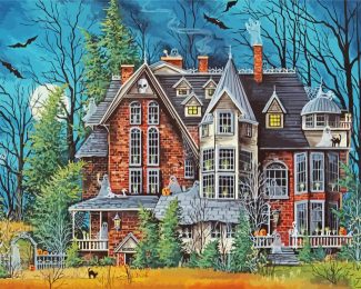 Old Victorian House diamond painting