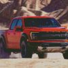 Orange Ford F150 Truck diamond painting