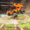 Orange Monster Truck diamond painting