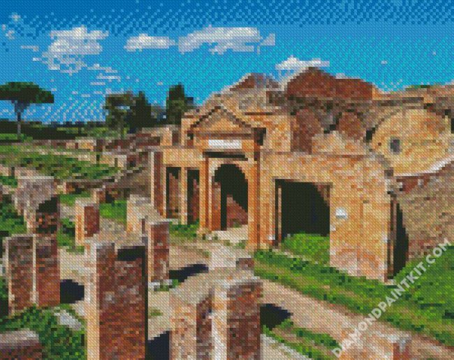 Ostia Antica Monuments diamond painting