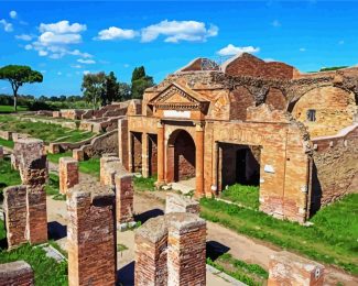 Ostia Antica Monuments diamond painting