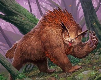 Owlbear Monster diamond painting