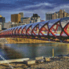 Peace Bridge Calgary diamond painting