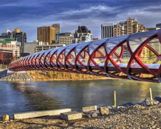 Peace Bridge Calgary diamond painting