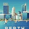 Perth Australia Poster diamond painting