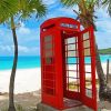 Phone Box In Antigua diamond painting