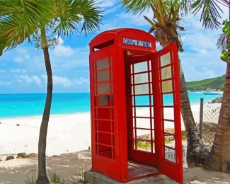 Phone Box In Antigua diamond painting