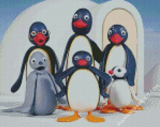 Pingu diamond painting